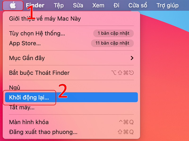 Khởi động lại máy tính